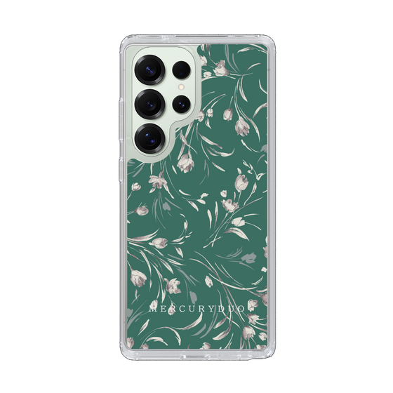 Slim Protection Case［ MERCURYDUO - BotanicalFlower - Green ］