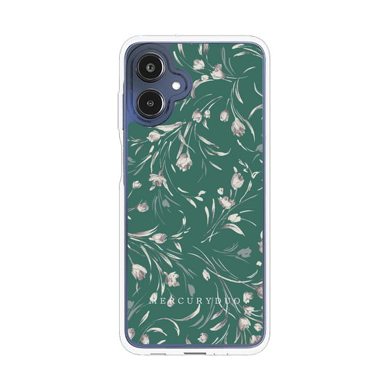 Slim Protection Case［ MERCURYDUO - BotanicalFlower - Green ］