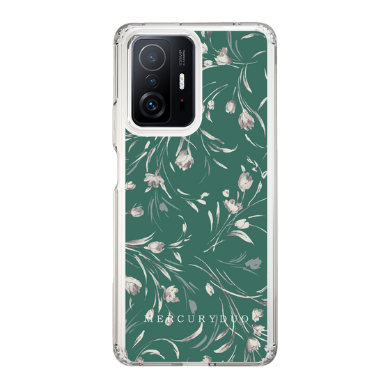 Slim Protection Case［ MERCURYDUO - BotanicalFlower - Green ］