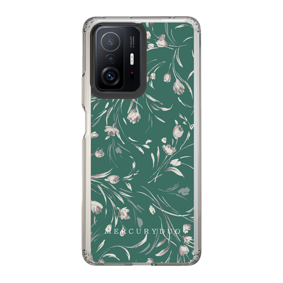 Slim Protection Case［ MERCURYDUO - BotanicalFlower - Green ］