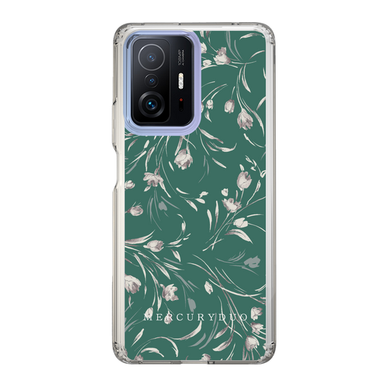 Slim Protection Case［ MERCURYDUO - BotanicalFlower - Green ］