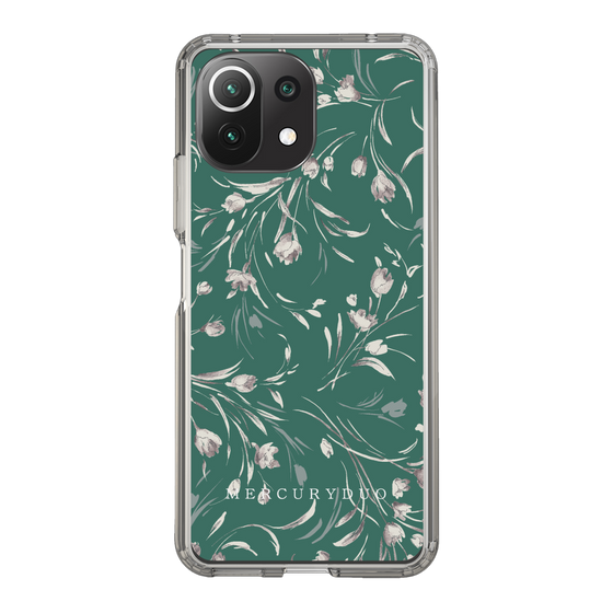 Slim Protection Case［ MERCURYDUO - BotanicalFlower - Green ］