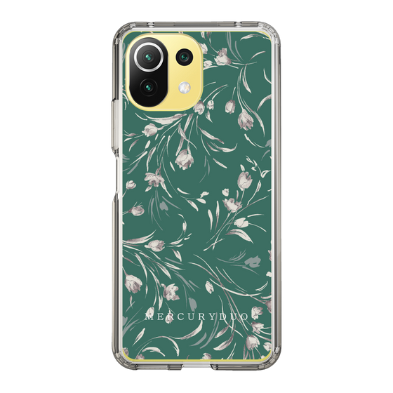 Slim Protection Case［ MERCURYDUO - BotanicalFlower - Green ］