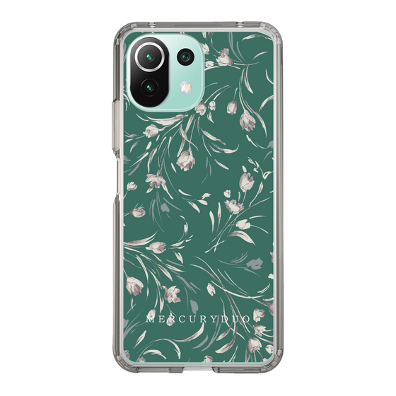 Slim Protection Case［ MERCURYDUO - BotanicalFlower - Green ］