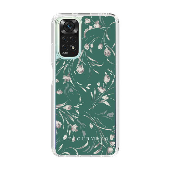 Slim Protection Case［ MERCURYDUO - BotanicalFlower - Green ］