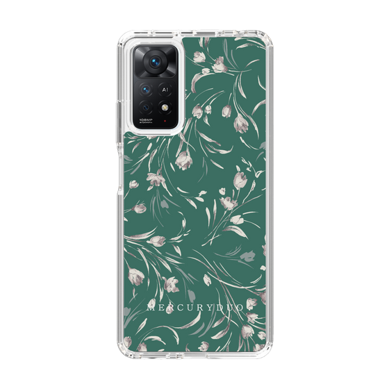Slim Protection Case［ MERCURYDUO - BotanicalFlower - Green ］