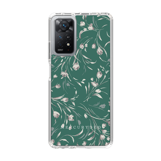 Slim Protection Case［ MERCURYDUO - BotanicalFlower - Green ］