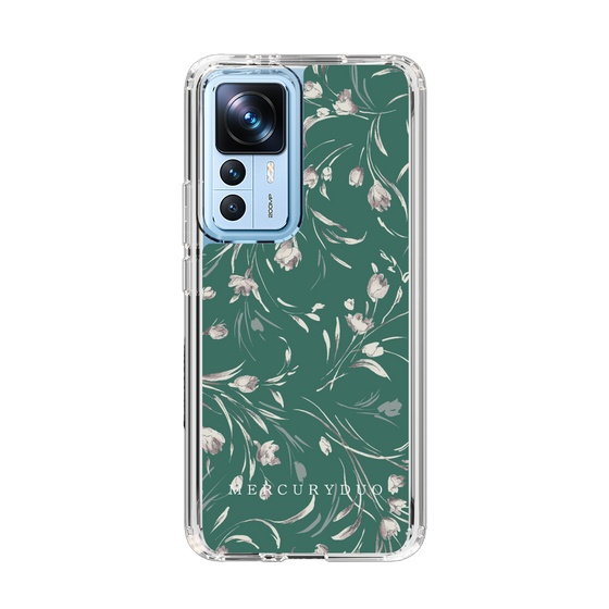 Slim Protection Case［ MERCURYDUO - BotanicalFlower - Green ］