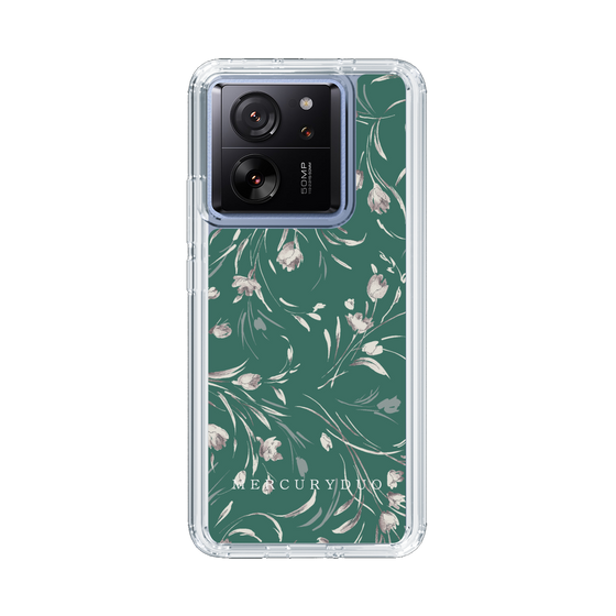 Slim Protection Case［ MERCURYDUO - BotanicalFlower - Green ］