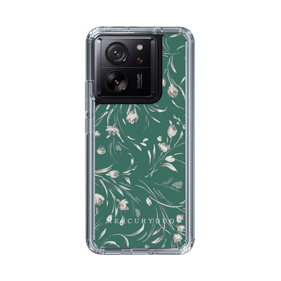 Slim Protection Case［ MERCURYDUO - BotanicalFlower - Green ］