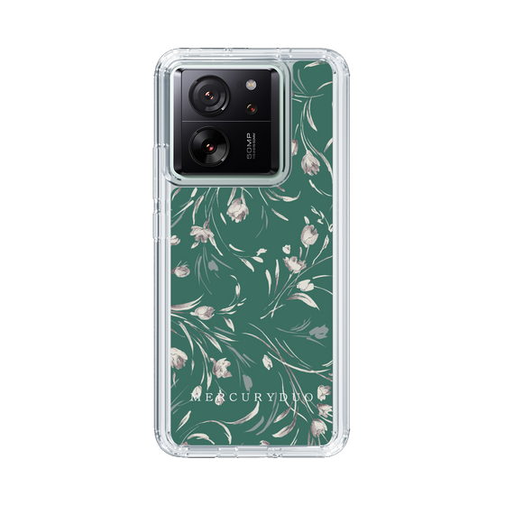 Slim Protection Case［ MERCURYDUO - BotanicalFlower - Green ］