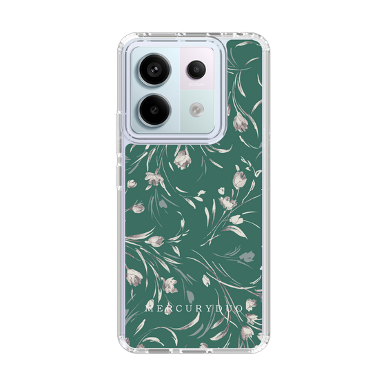 Slim Protection Case［ MERCURYDUO - BotanicalFlower - Green ］