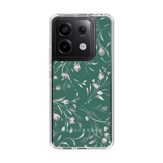 Slim Protection Case［ MERCURYDUO - BotanicalFlower - Green ］