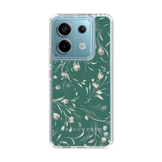 Slim Protection Case［ MERCURYDUO - BotanicalFlower - Green ］
