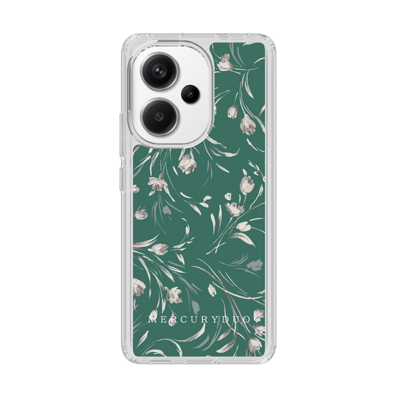 Slim Protection Case［ MERCURYDUO - BotanicalFlower - Green ］