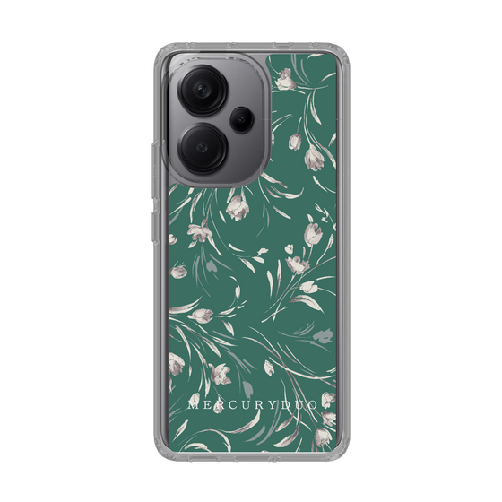 Slim Protection Case［ MERCURYDUO - BotanicalFlower - Green ］
