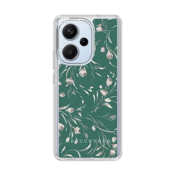Slim Protection Case［ MERCURYDUO - BotanicalFlower - Green ］