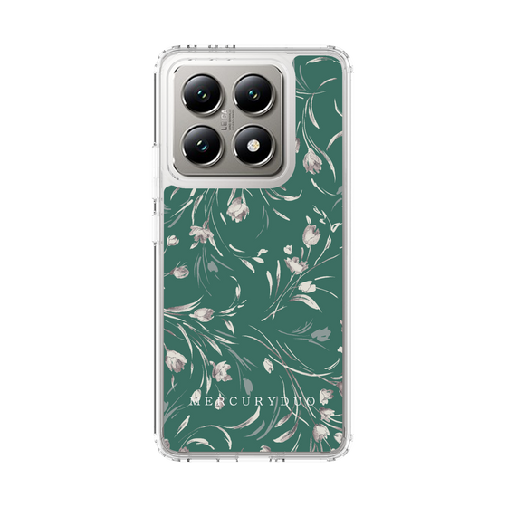 Slim Protection Case［ MERCURYDUO - BotanicalFlower - Green ］