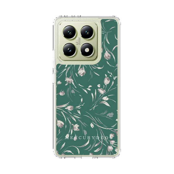 Slim Protection Case［ MERCURYDUO - BotanicalFlower - Green ］