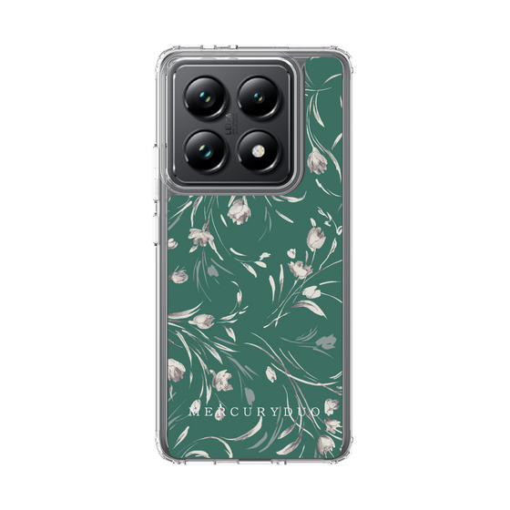 Slim Protection Case［ MERCURYDUO - BotanicalFlower - Green ］