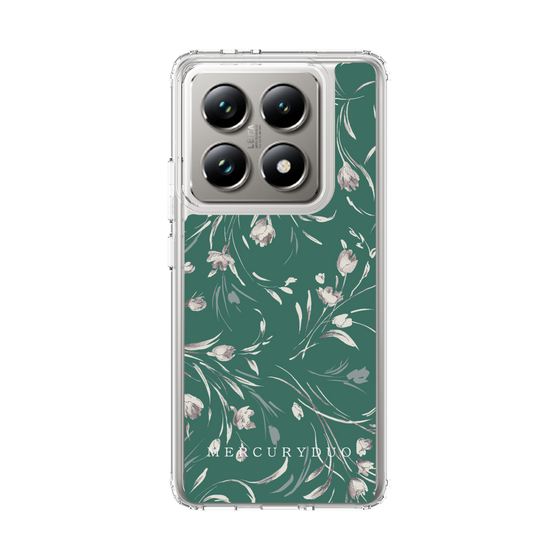 Slim Protection Case［ MERCURYDUO - BotanicalFlower - Green ］