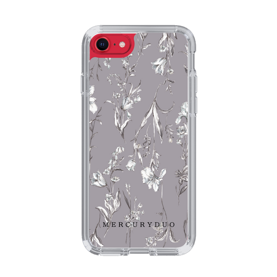 Slim Protection Case［ MERCURYDUO - BotanicalFlower - Grey ］