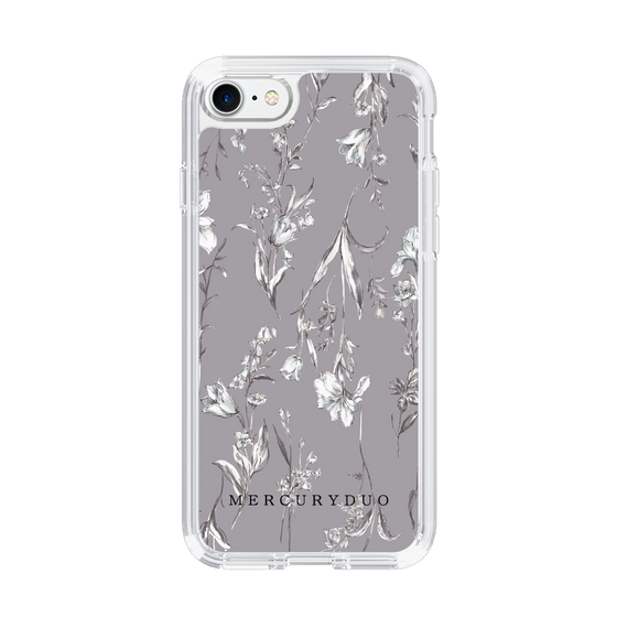 Slim Protection Case［ MERCURYDUO - BotanicalFlower - Grey ］
