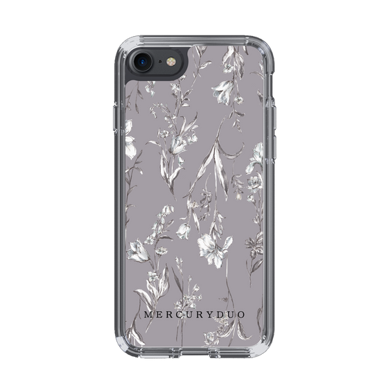 Slim Protection Case［ MERCURYDUO - BotanicalFlower - Grey ］