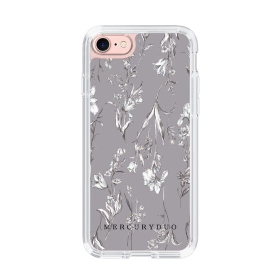 Slim Protection Case［ MERCURYDUO - BotanicalFlower - Grey ］