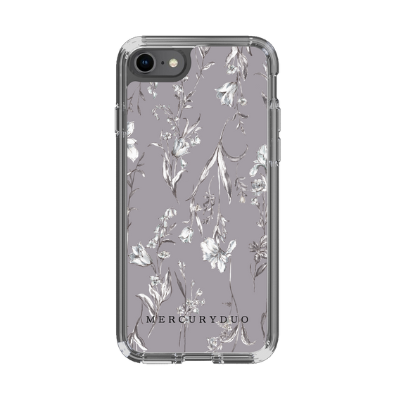Slim Protection Case［ MERCURYDUO - BotanicalFlower - Grey ］