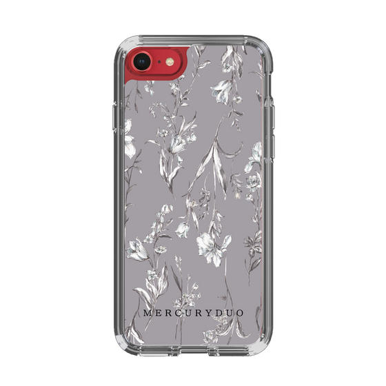 Slim Protection Case［ MERCURYDUO - BotanicalFlower - Grey ］