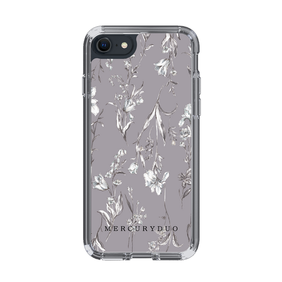 Slim Protection Case［ MERCURYDUO - BotanicalFlower - Grey ］