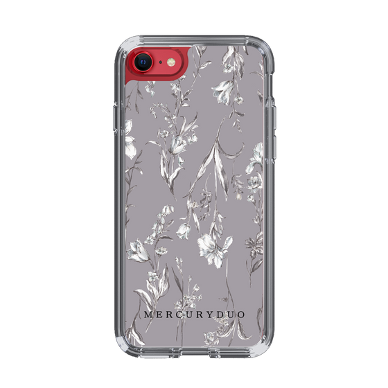Slim Protection Case［ MERCURYDUO - BotanicalFlower - Grey ］