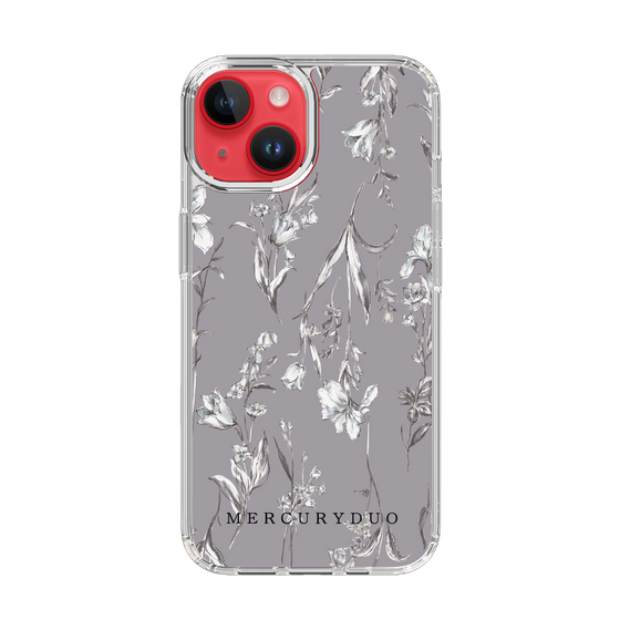 Slim Protection Case［ MERCURYDUO - BotanicalFlower - Grey ］