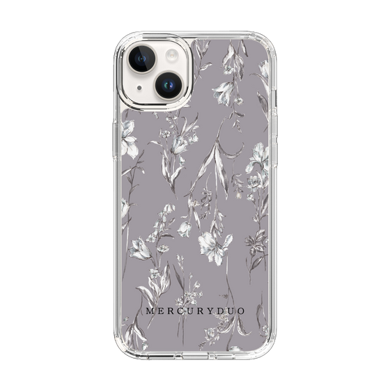 Slim Protection Case［ MERCURYDUO - BotanicalFlower - Grey ］