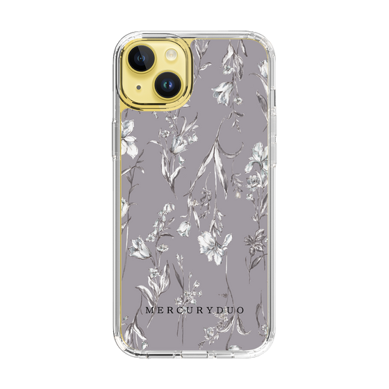 Slim Protection Case［ MERCURYDUO - BotanicalFlower - Grey ］