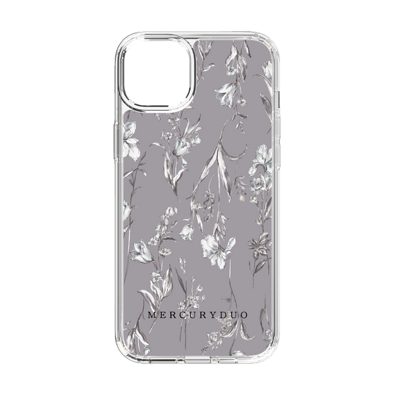 Slim Protection Case［ MERCURYDUO - BotanicalFlower - Grey ］