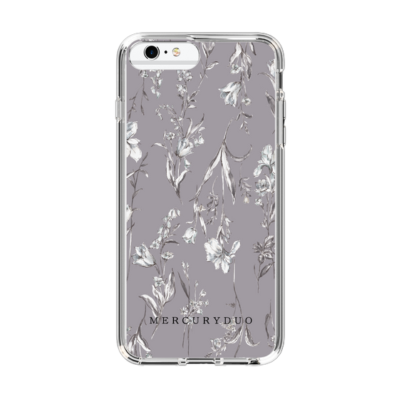 Slim Protection Case［ MERCURYDUO - BotanicalFlower - Grey ］