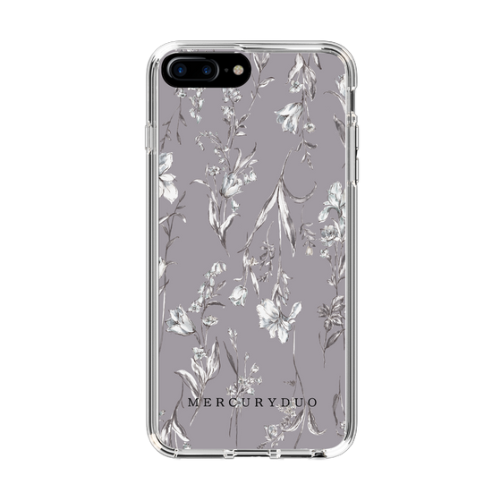 Slim Protection Case［ MERCURYDUO - BotanicalFlower - Grey ］