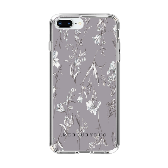 Slim Protection Case［ MERCURYDUO - BotanicalFlower - Grey ］