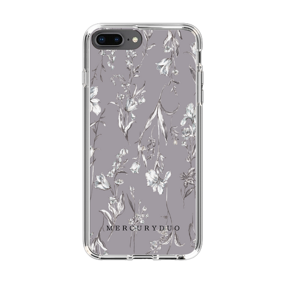 Slim Protection Case［ MERCURYDUO - BotanicalFlower - Grey ］