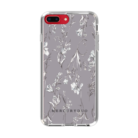 Slim Protection Case［ MERCURYDUO - BotanicalFlower - Grey ］