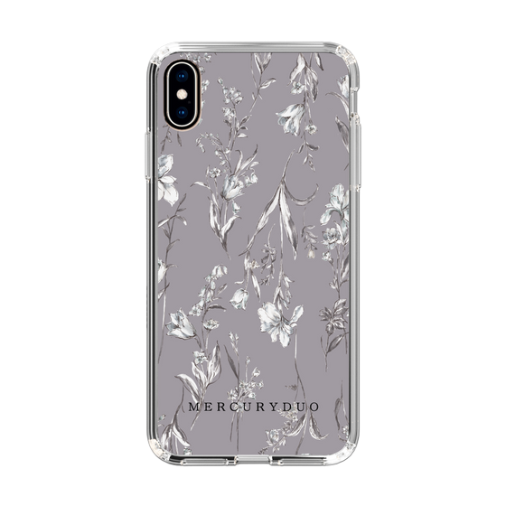 Slim Protection Case［ MERCURYDUO - BotanicalFlower - Grey ］