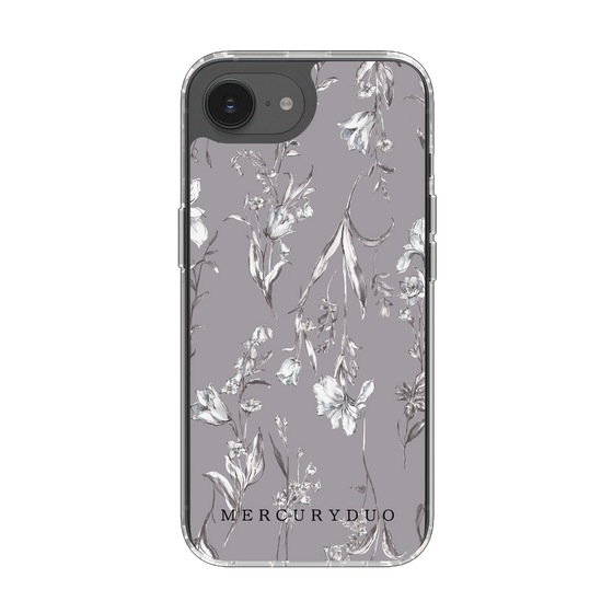 Slim Protection Case［ MERCURYDUO - BotanicalFlower - Grey ］