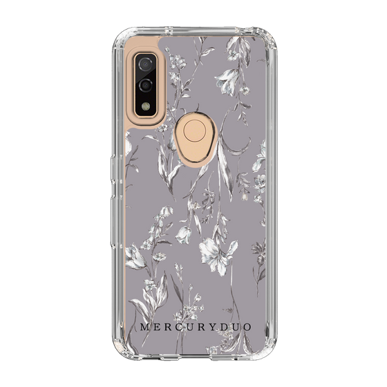 Slim Protection Case［ MERCURYDUO - BotanicalFlower - Grey ］