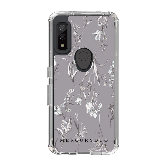 Slim Protection Case［ MERCURYDUO - BotanicalFlower - Grey ］