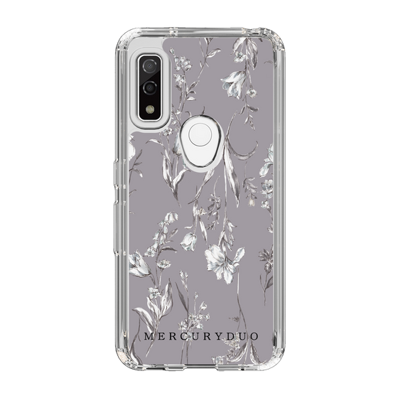Slim Protection Case［ MERCURYDUO - BotanicalFlower - Grey ］