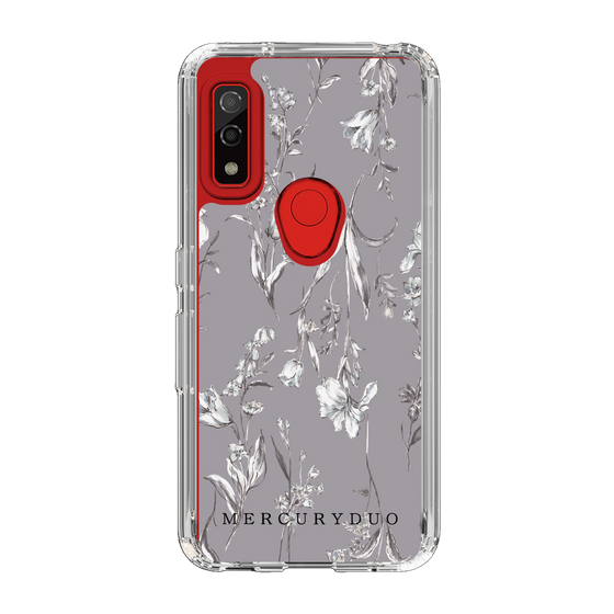 Slim Protection Case［ MERCURYDUO - BotanicalFlower - Grey ］