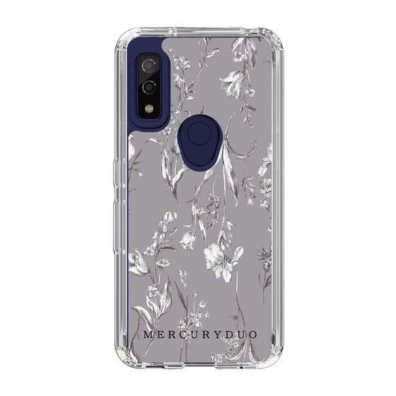 Slim Protection Case［ MERCURYDUO - BotanicalFlower - Grey ］