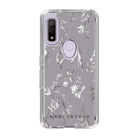 Slim Protection Case［ MERCURYDUO - BotanicalFlower - Grey ］